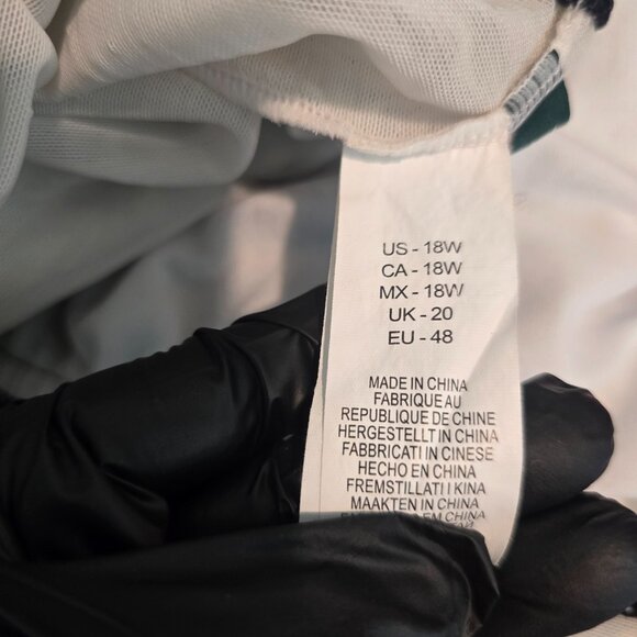 Lauren Ralph Lauren One Piece Swim Dress Women 18W Black Polka Dot Cross Strap - Picture 8 of 12